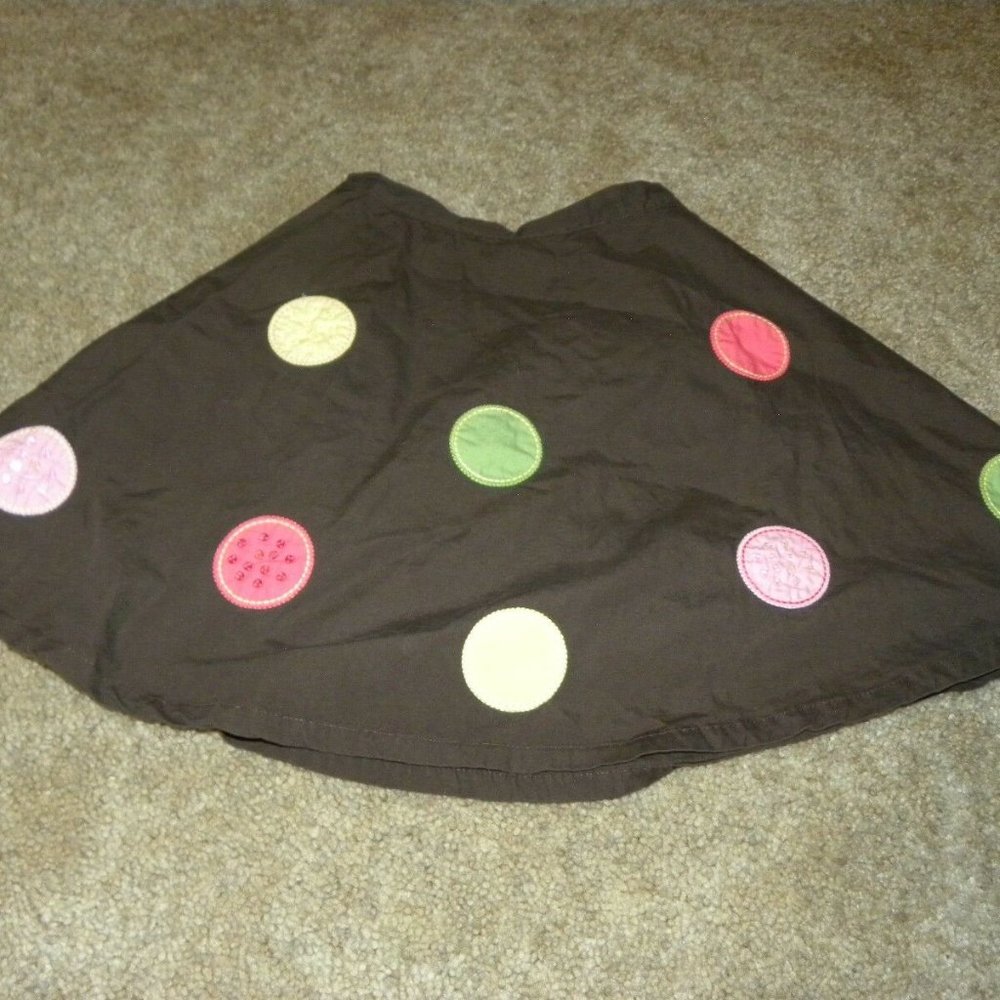 Gymboree brown polka dot skirt 5